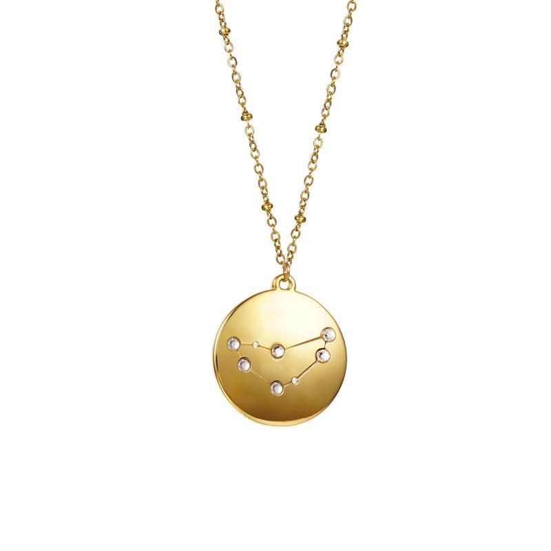 Geometric Disc Star Sign Necklace - Jewelled Me