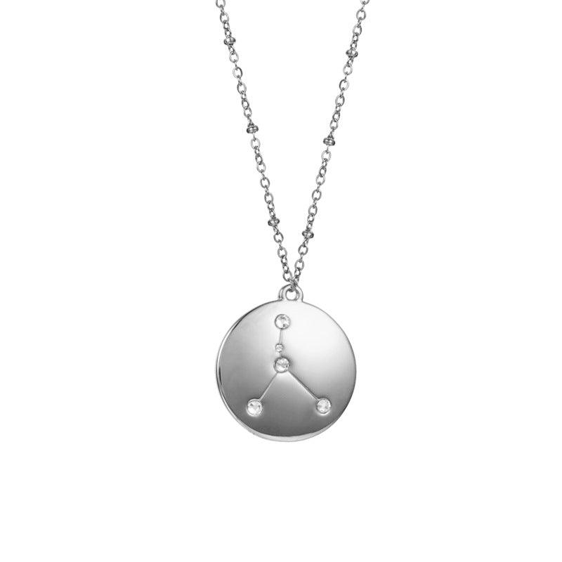 Geometric Disc Star Sign Necklace - Jewelled Me