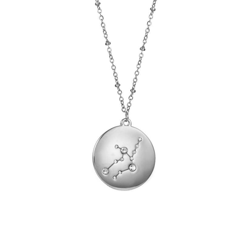 Geometric Disc Star Sign Necklace - Jewelled Me