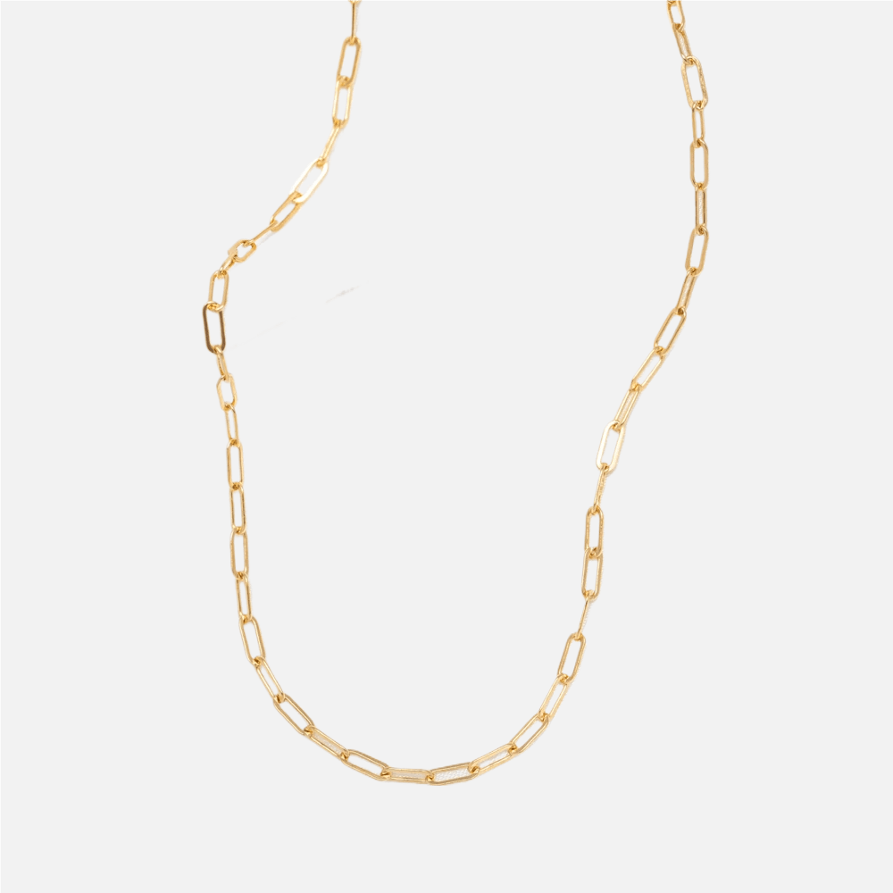 Cuban Paper Clip Necklace (14k Gold-Plated) - Jewelled Me