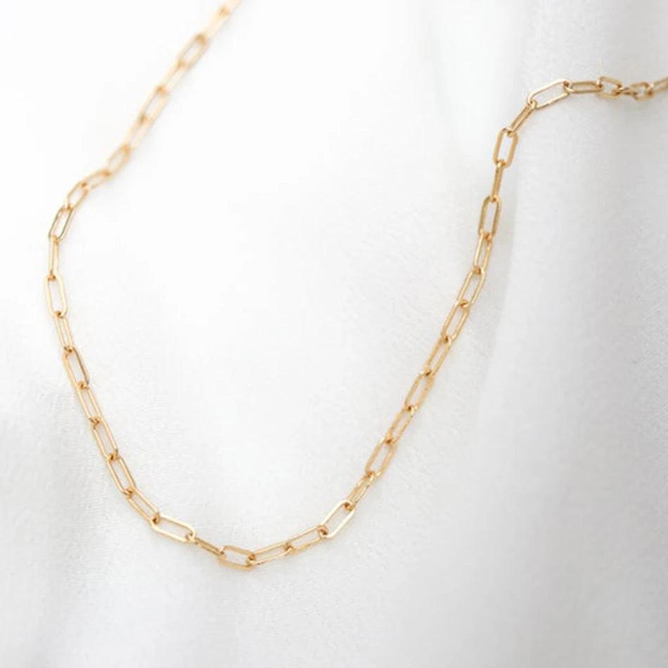 Cuban Paper Clip Necklace (14k Gold-Plated) - Jewelled Me