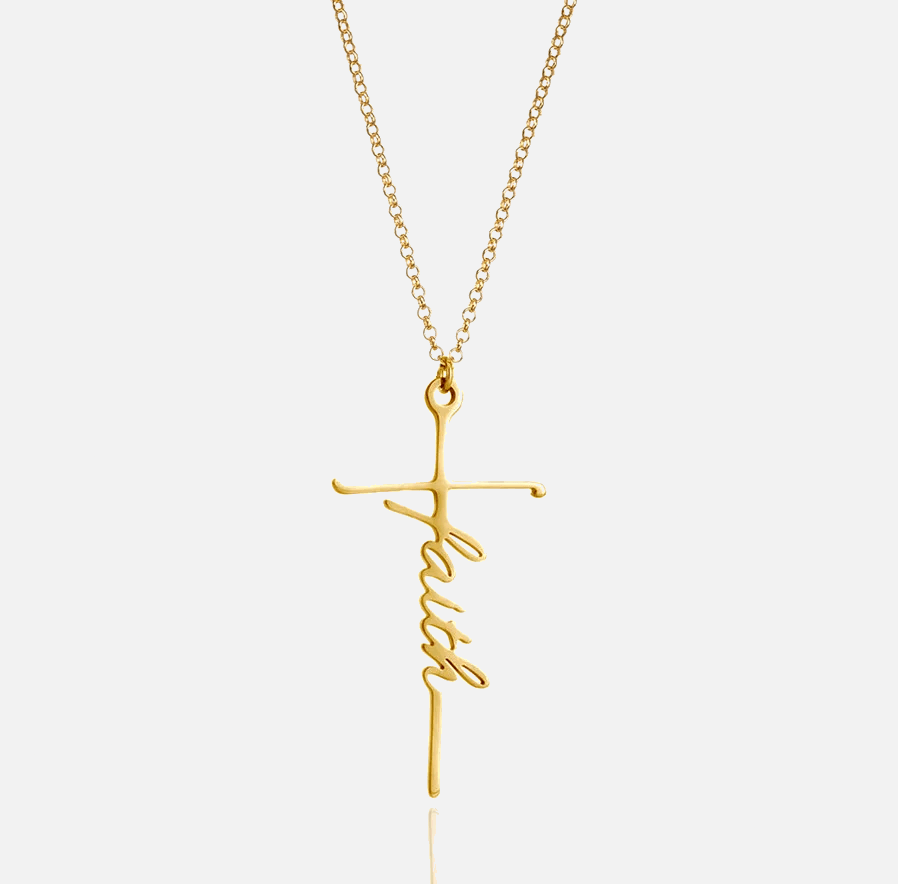 Customised Cross Necklace - Jewelled Me