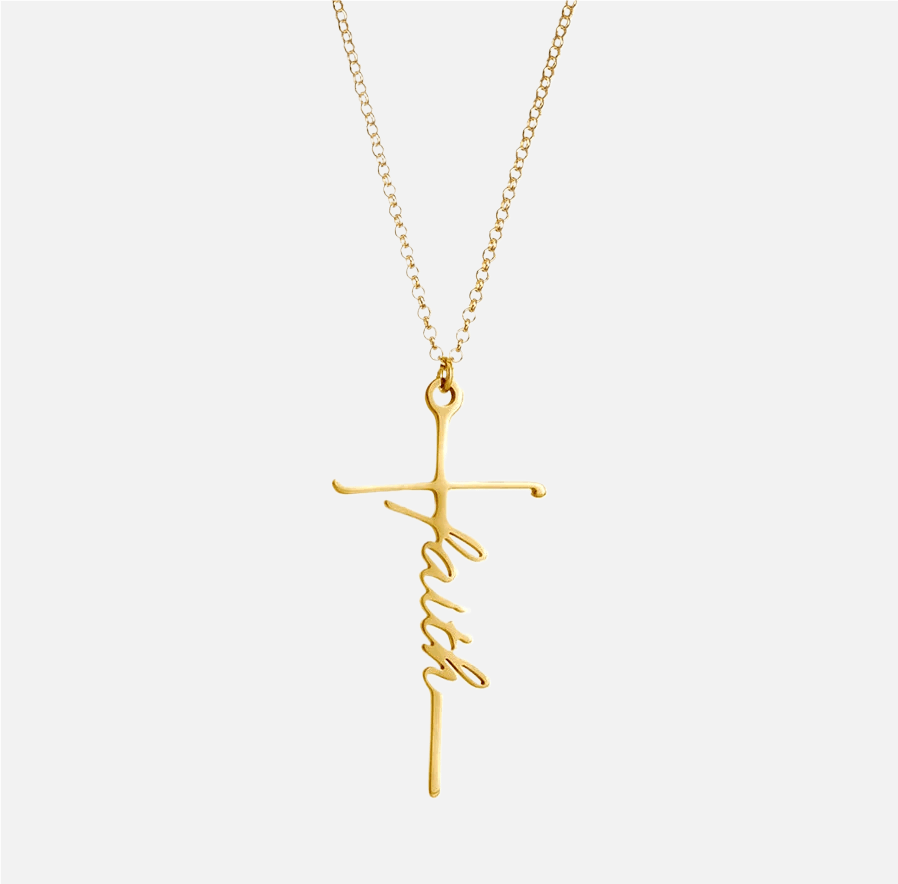 Customised Cross Necklace - Jewelled Me
