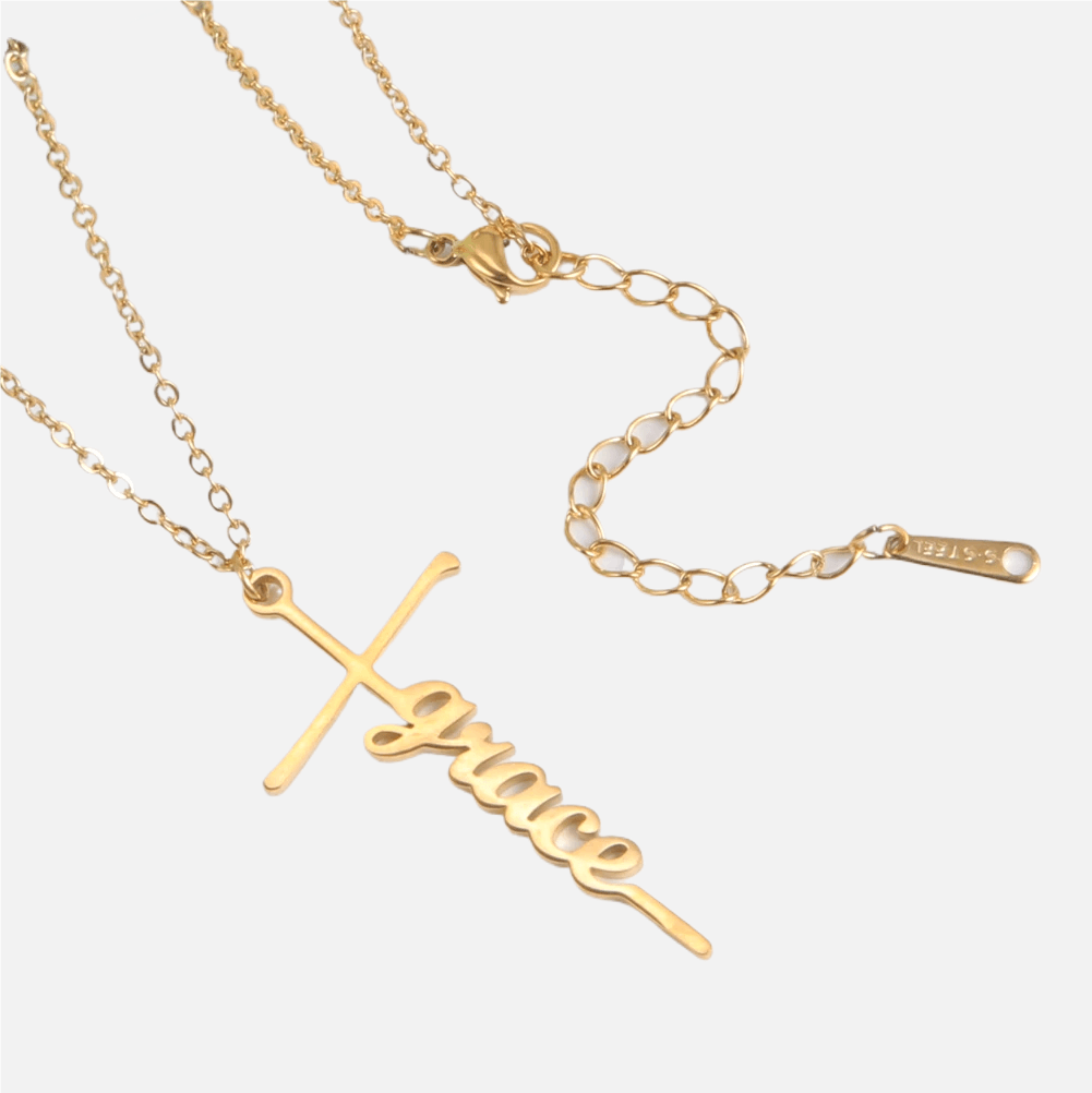 Customised Cross Necklace - Jewelled Me