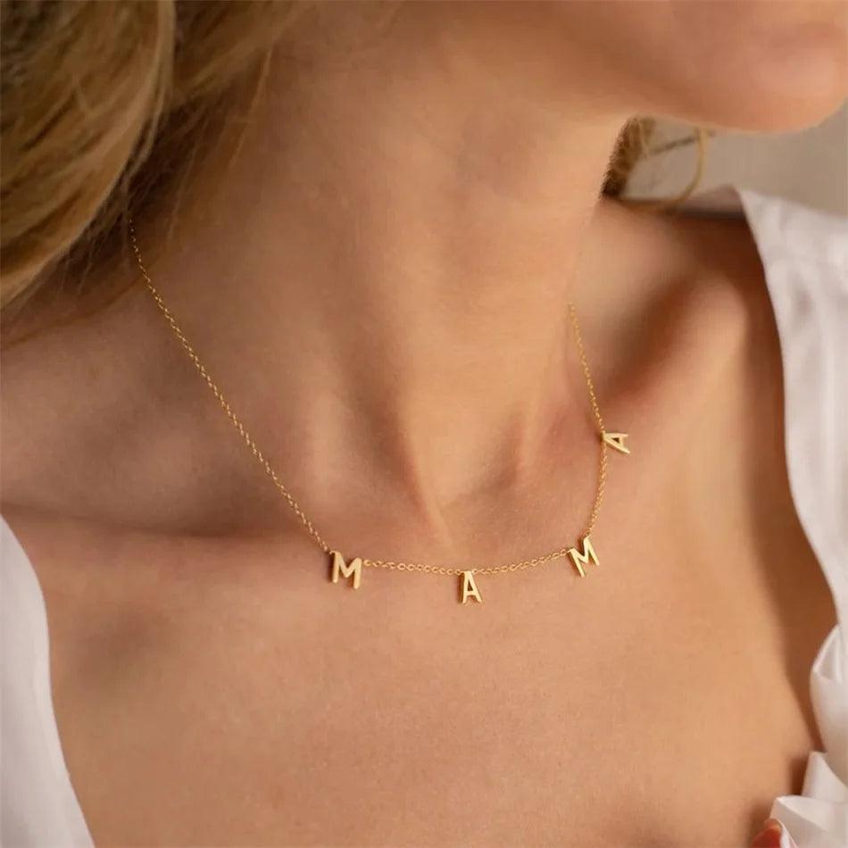 Custom Chandelier Nameplate Necklace - Jewelled Me
