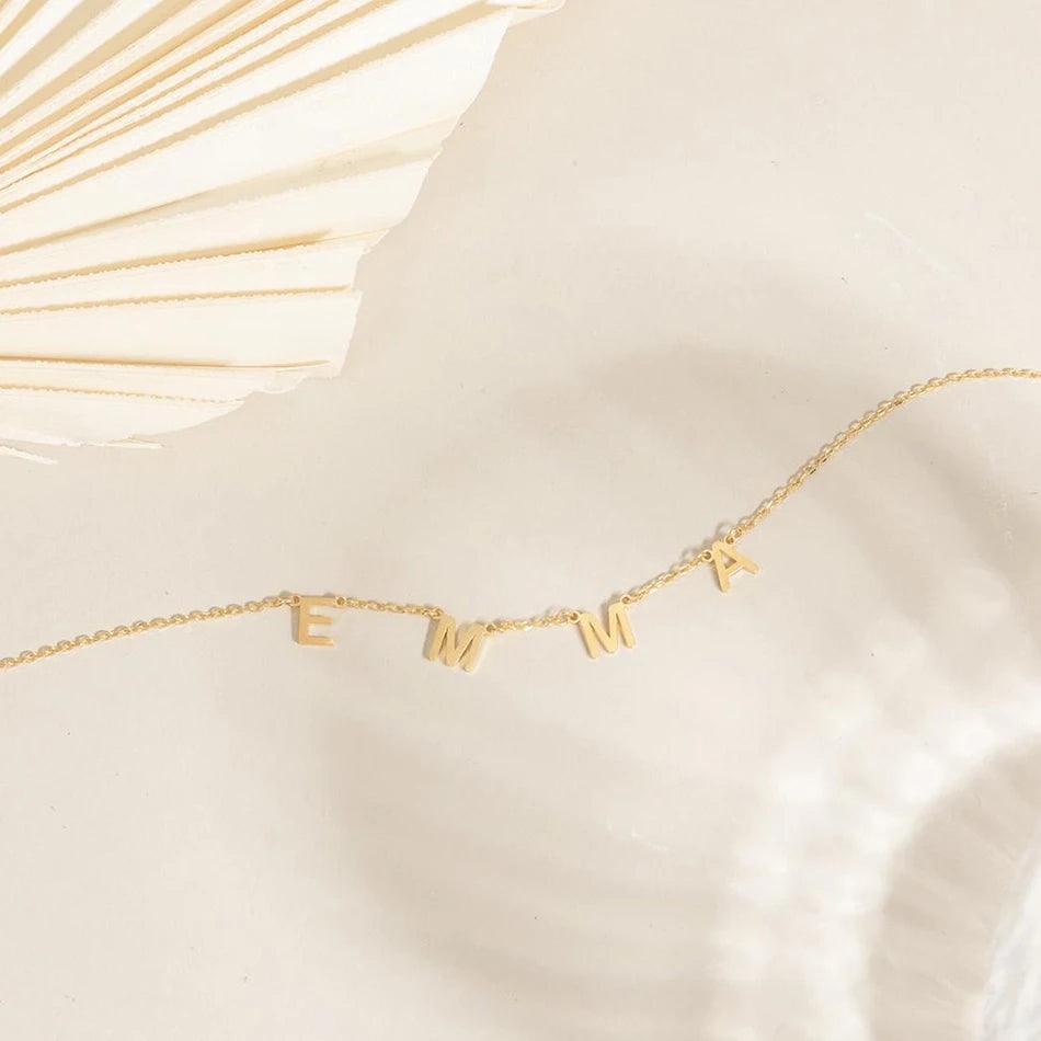 Custom Chandelier Nameplate Necklace - Jewelled Me
