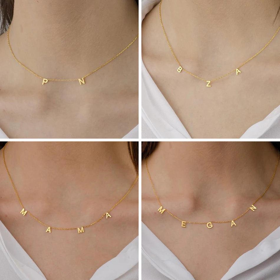 Custom Chandelier Nameplate Necklace - Jewelled Me