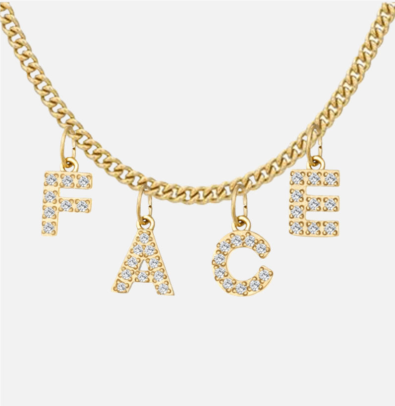 Custom ICED Cuban Link Name Necklace (14k Gold-Plated) - Jewelled Me