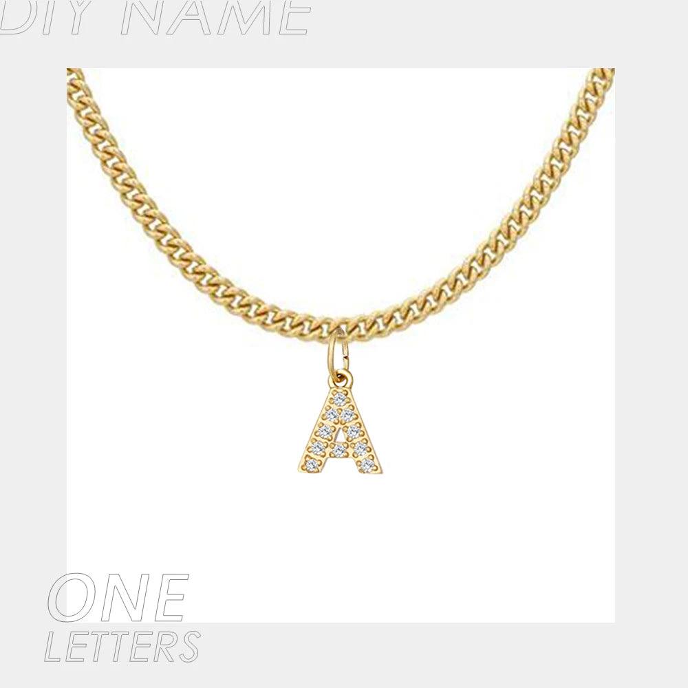 Custom ICED Cuban Link Name Necklace (14k Gold-Plated) - Jewelled Me