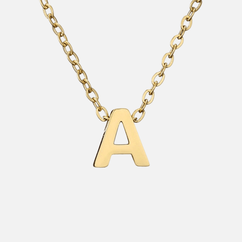 Dainty Initial Necklace (14k Gold-Plated) - Jewelled Me
