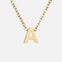 Dainty Initial Necklace (14k Gold-Plated) - Jewelled Me