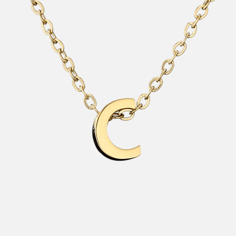 Dainty Initial Necklace (14k Gold-Plated) - Jewelled Me