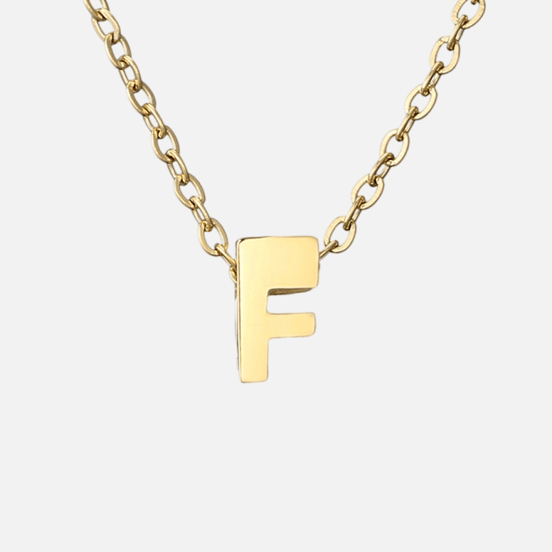 Dainty Initial Necklace (14k Gold-Plated) - Jewelled Me