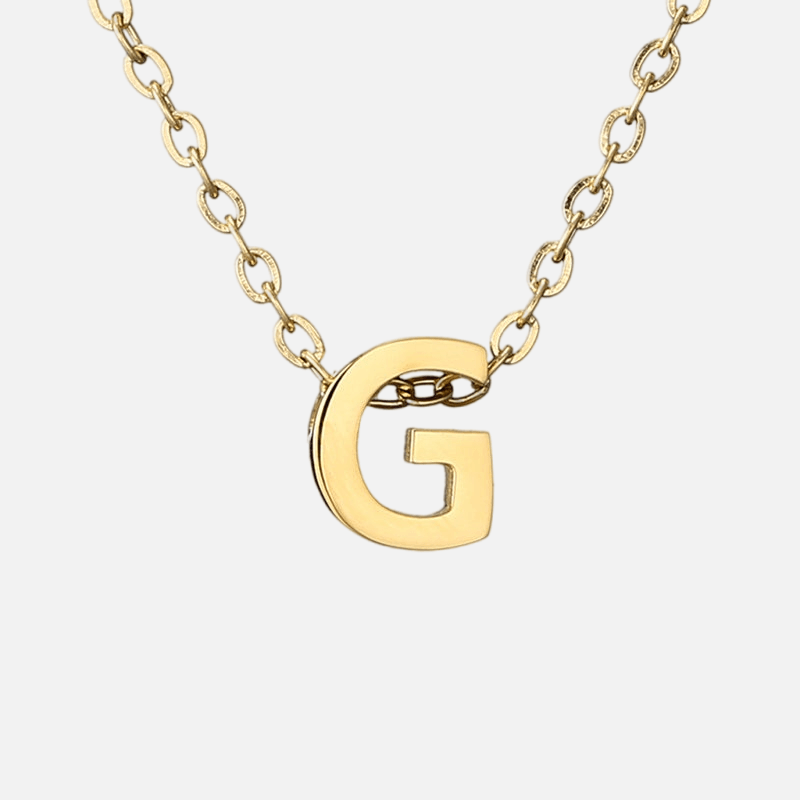 Dainty Initial Necklace (14k Gold-Plated) - Jewelled Me