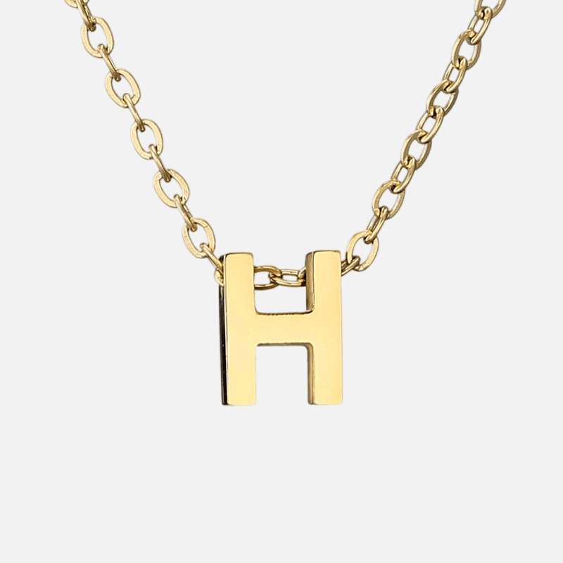 Dainty Initial Necklace (14k Gold-Plated) - Jewelled Me