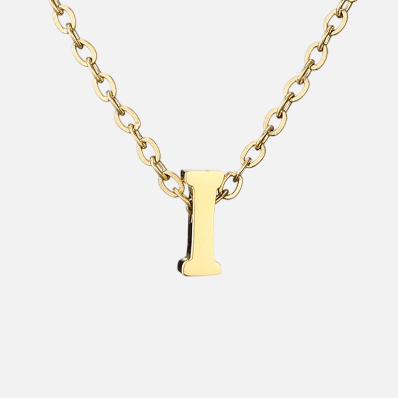 Dainty Initial Necklace (14k Gold-Plated) - Jewelled Me