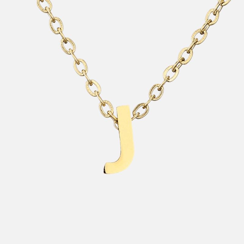 Dainty Initial Necklace (14k Gold-Plated) - Jewelled Me
