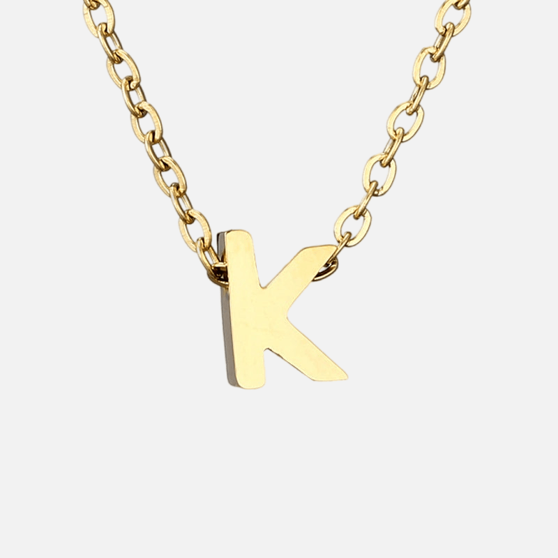 Dainty Initial Necklace (14k Gold-Plated) - Jewelled Me