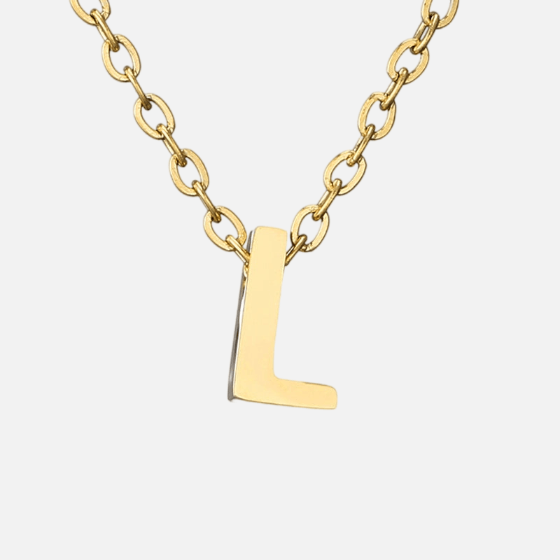 Dainty Initial Necklace (14k Gold-Plated) - Jewelled Me