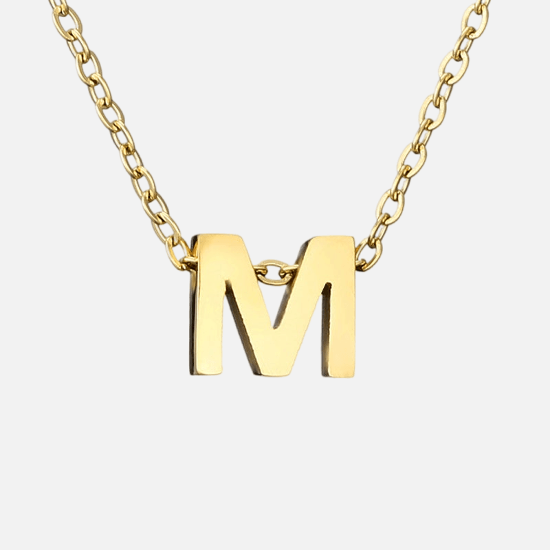 Dainty Initial Necklace (14k Gold-Plated) - Jewelled Me