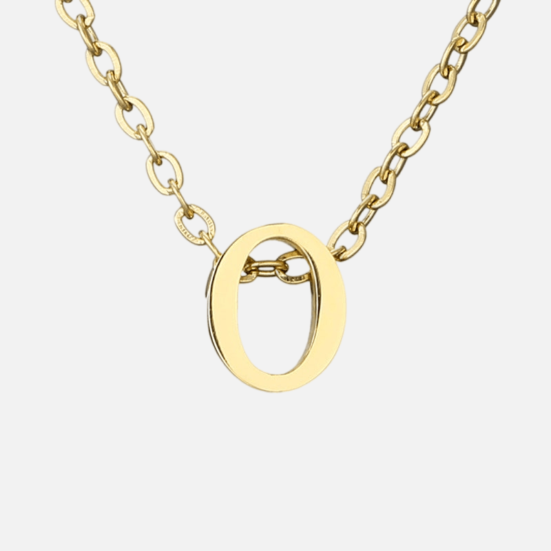 Dainty Initial Necklace (14k Gold-Plated) - Jewelled Me