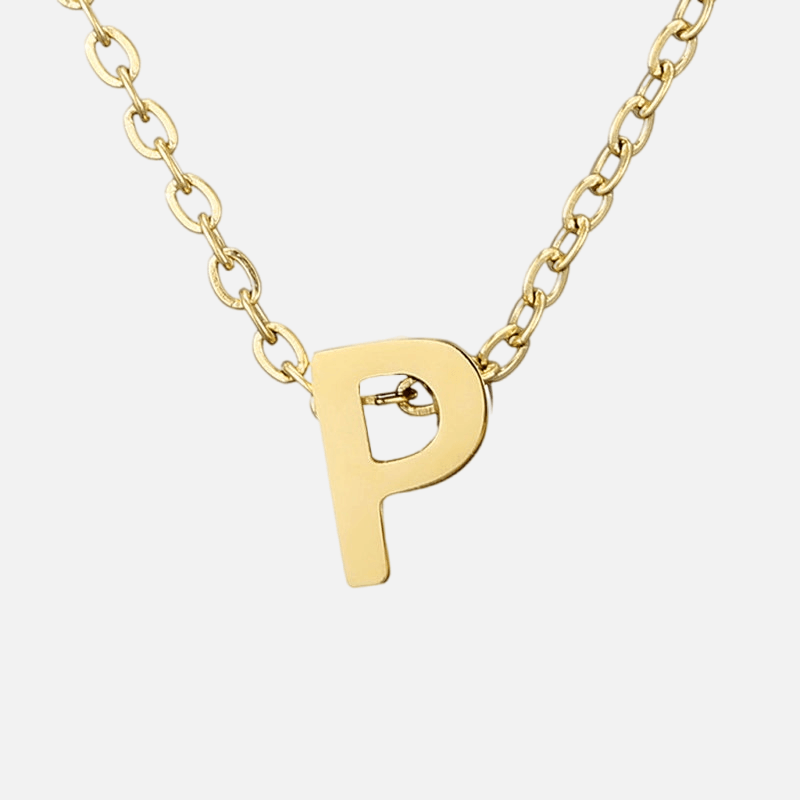 Dainty Initial Necklace (14k Gold-Plated) - Jewelled Me