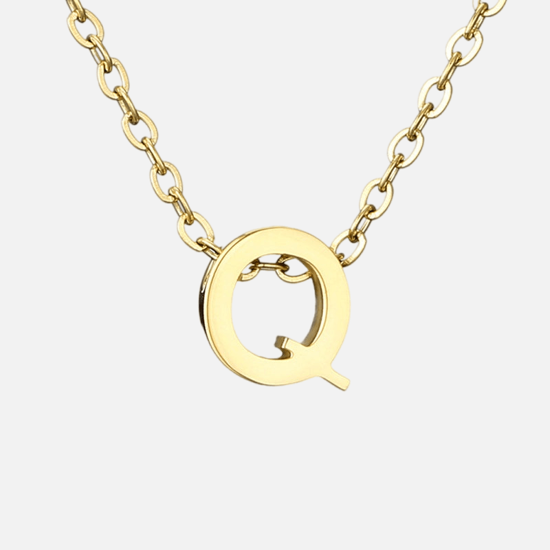 Dainty Initial Necklace (14k Gold-Plated) - Jewelled Me