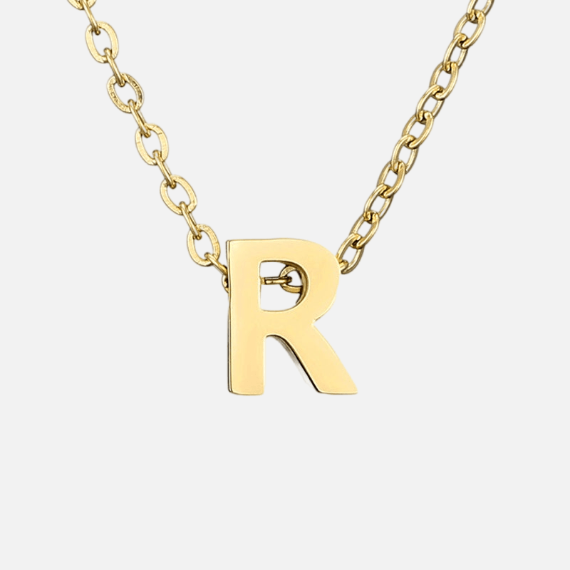 Dainty Initial Necklace (14k Gold-Plated) - Jewelled Me