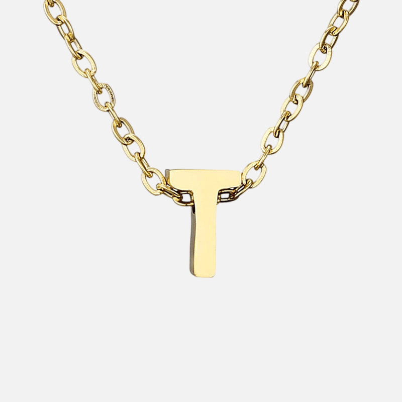 Dainty Initial Necklace (14k Gold-Plated) - Jewelled Me