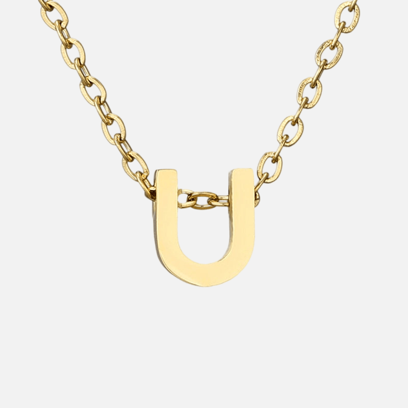 Dainty Initial Necklace (14k Gold-Plated) - Jewelled Me