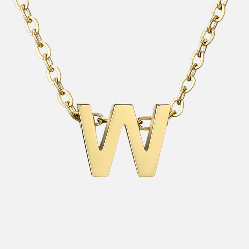 Dainty Initial Necklace (14k Gold-Plated) - Jewelled Me