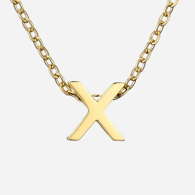 Dainty Initial Necklace (14k Gold-Plated) - Jewelled Me