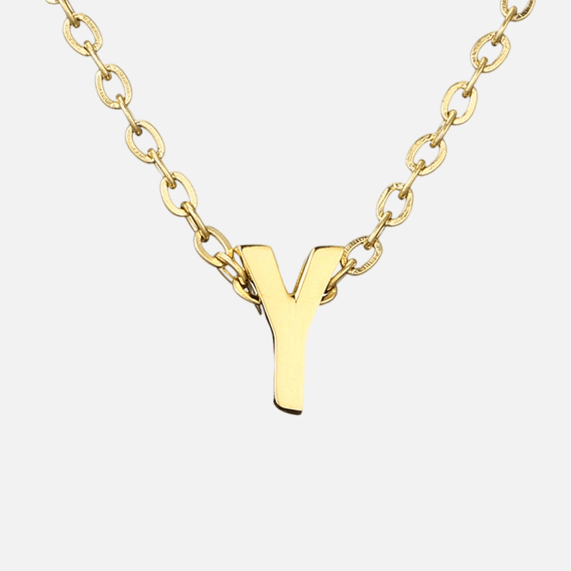 Dainty Initial Necklace (14k Gold-Plated) - Jewelled Me