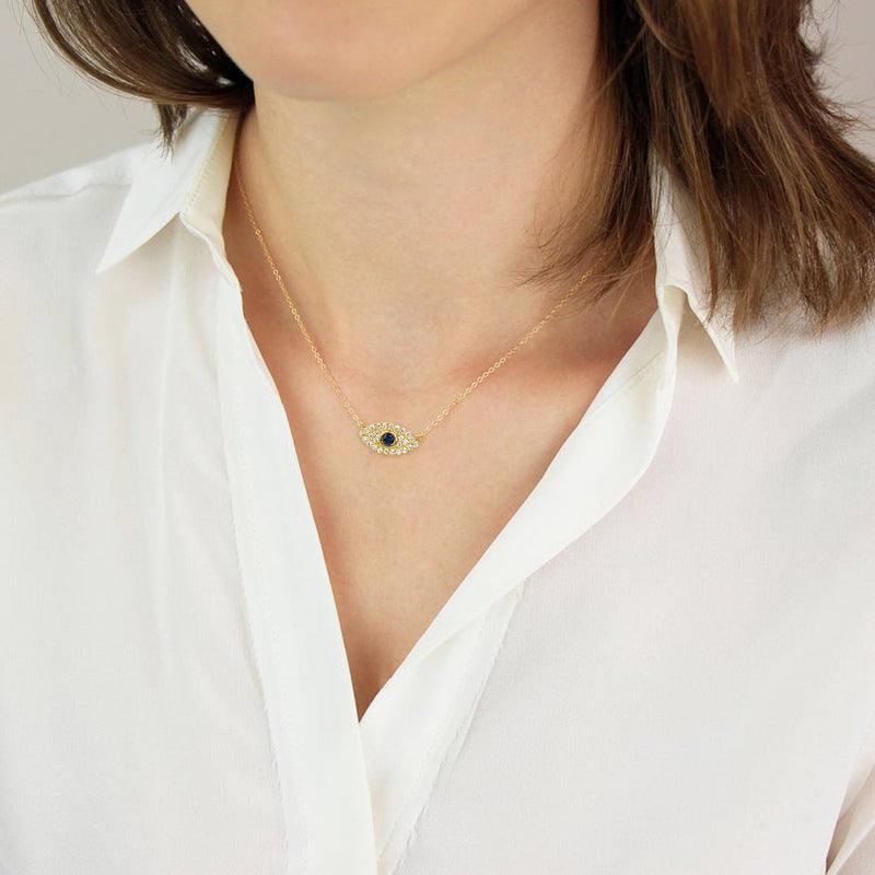 Classic Evil Eye Charm Necklace - Jewelled Me