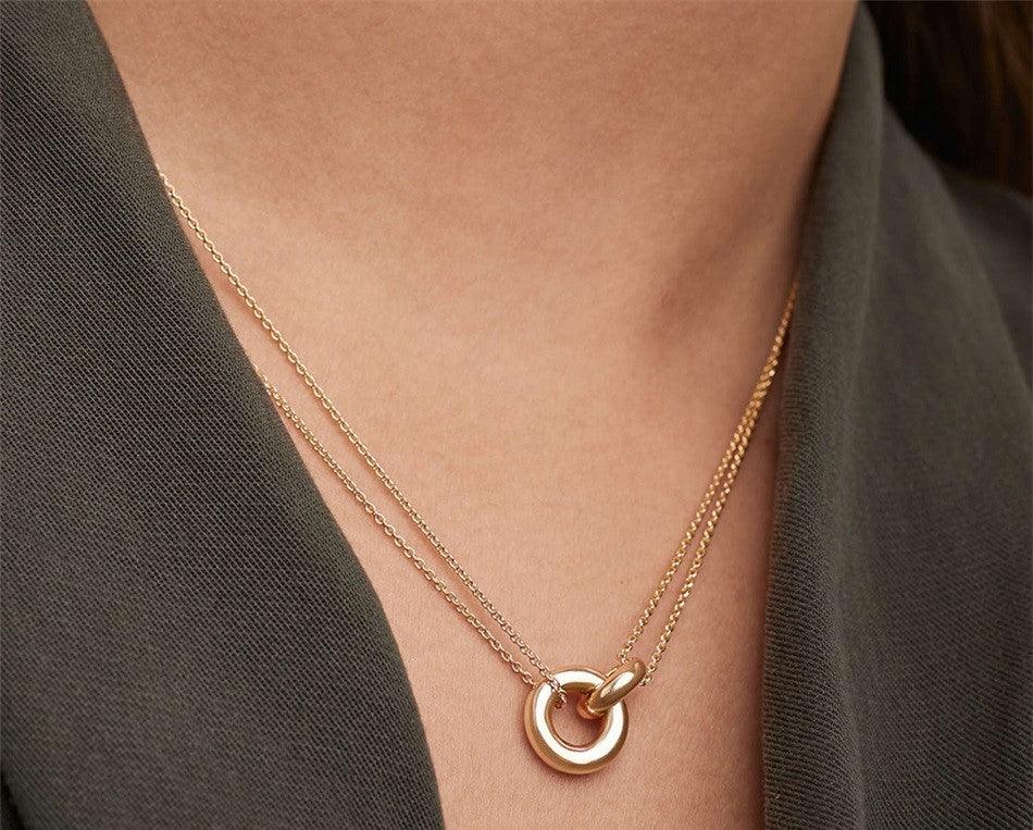 Link Connection Necklace (14k Gold-Plating) - Jewelled Me