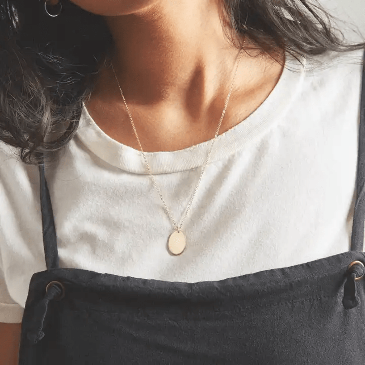 Custom Oval Pendant (14k Gold-Plated) - Jewelled Me