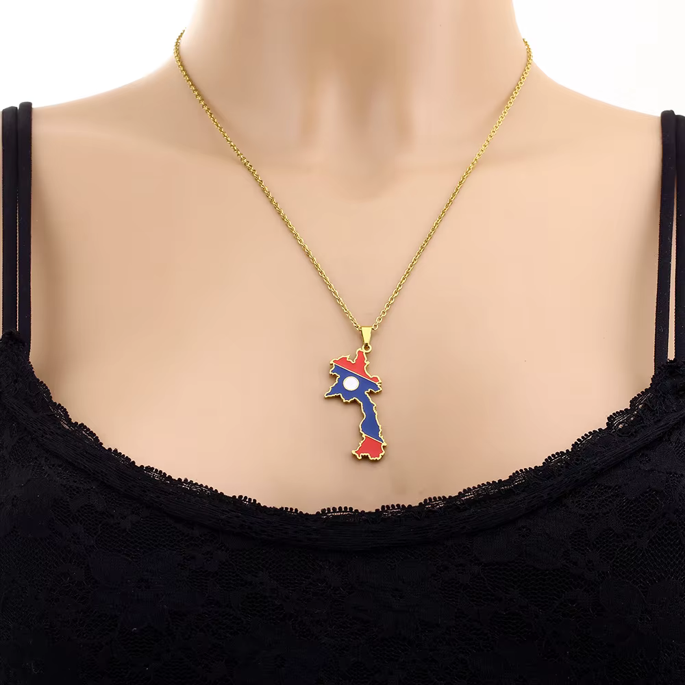 Asian & Oceanian Country/Flag Necklaces - Jewelled Me