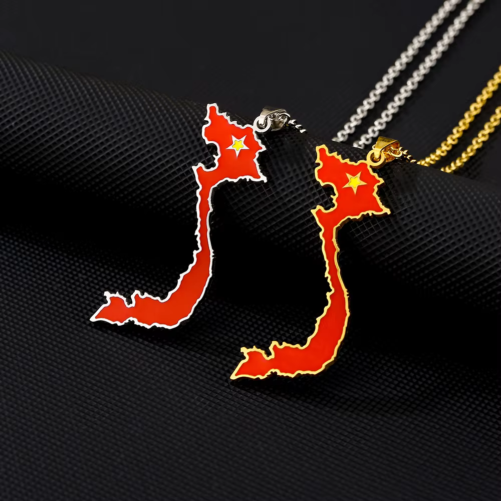 Asian & Oceanian Country/Flag Necklaces - Jewelled Me