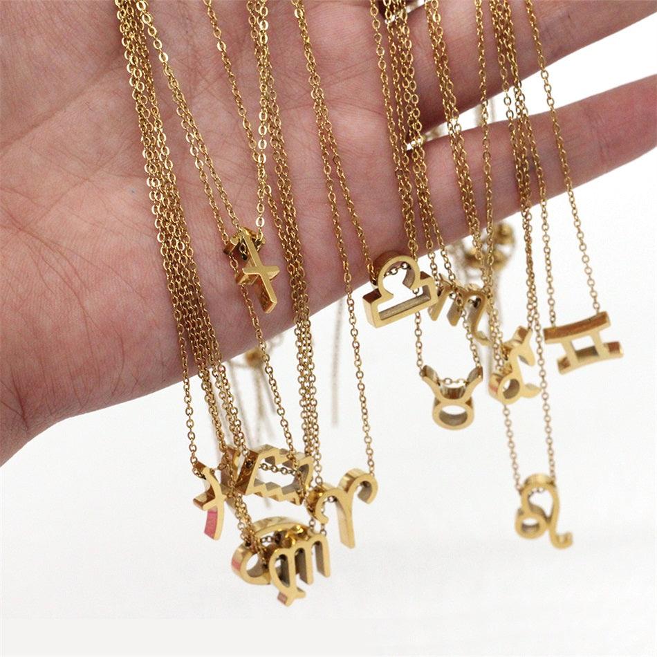 Dainty Zodiac Sign Necklace (14k-Gold Plated) - Jewelled Me