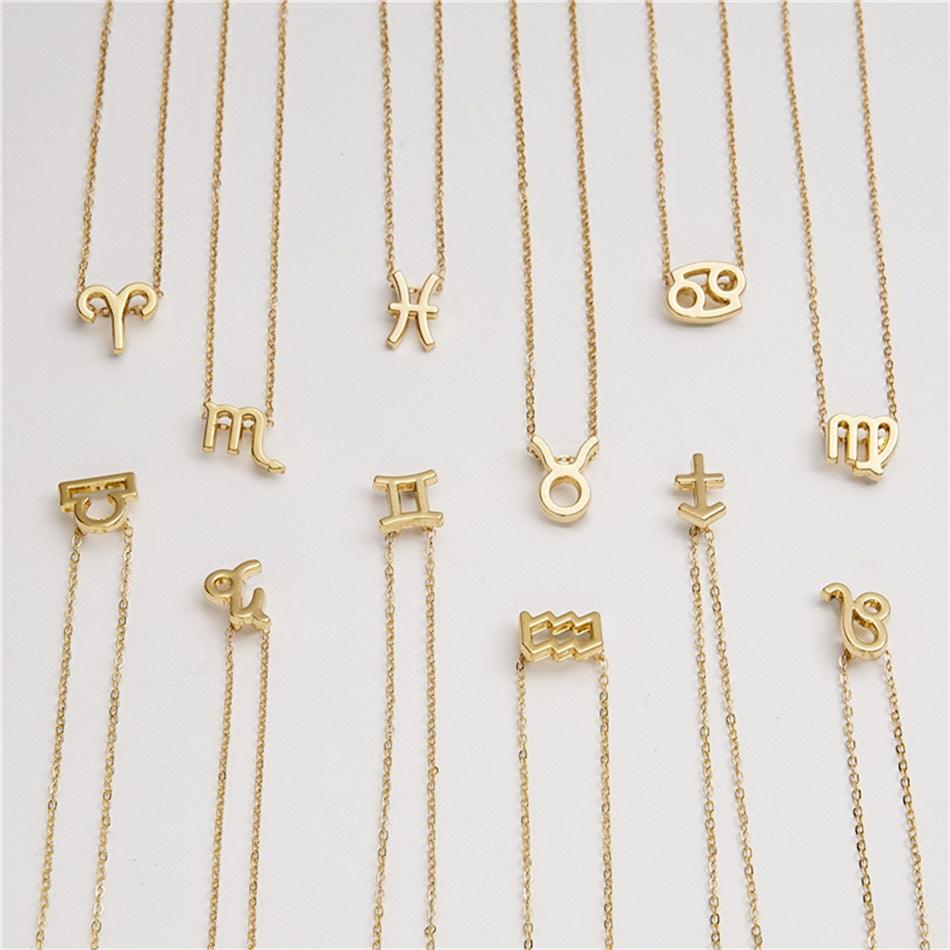 Dainty Zodiac Sign Necklace (14k-Gold Plated) - Jewelled Me