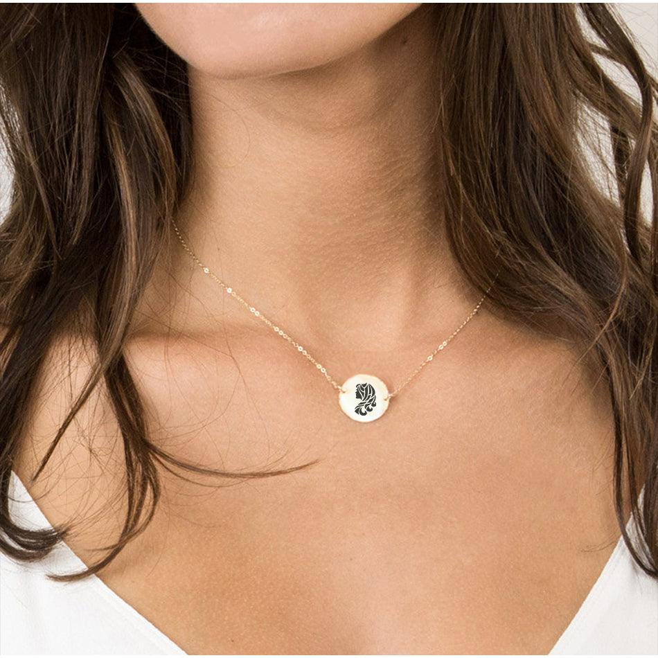 Emblem Zodiac Pendant Necklace (14K Gold-Plated) - Jewelled Me