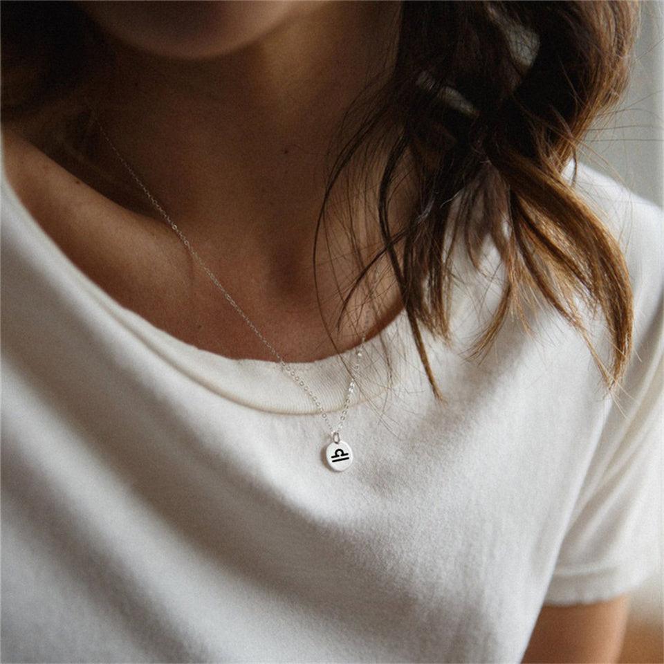 Emblem Zodiac Pendant Necklace (14K Gold-Plated) - Jewelled Me