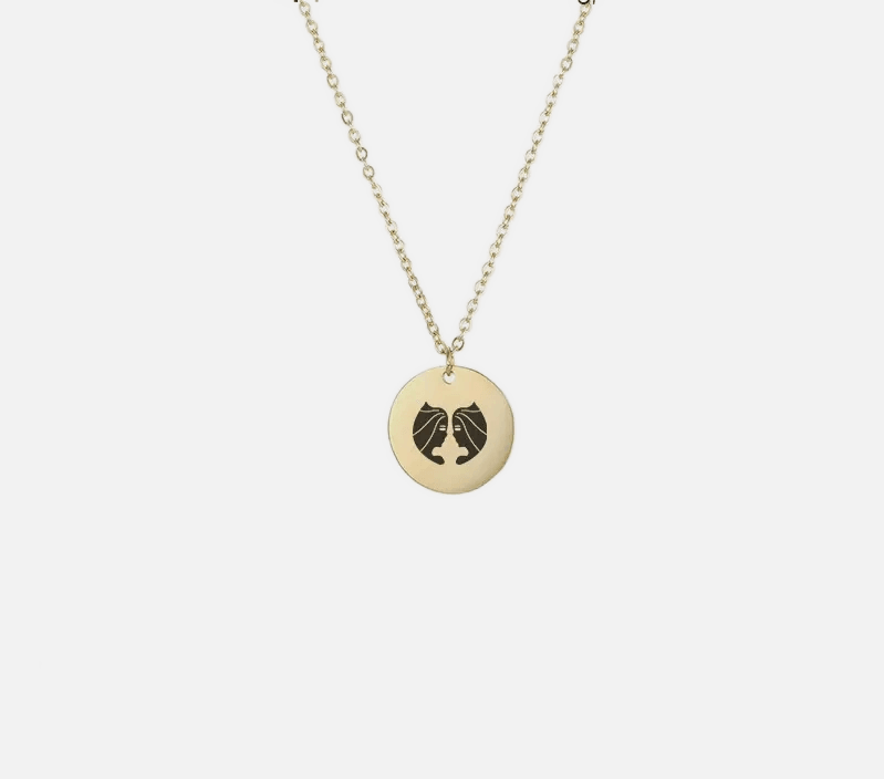 Emblem Zodiac Pendant Necklace (14K Gold-Plated) - Jewelled Me