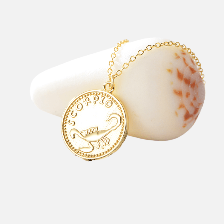 Zodiac Vermeil Coin Pendant - Jewelled Me