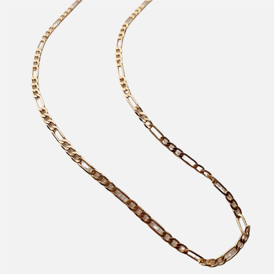 Figaro Chain Necklace (14k Gold-Plated) - Jewelled Me