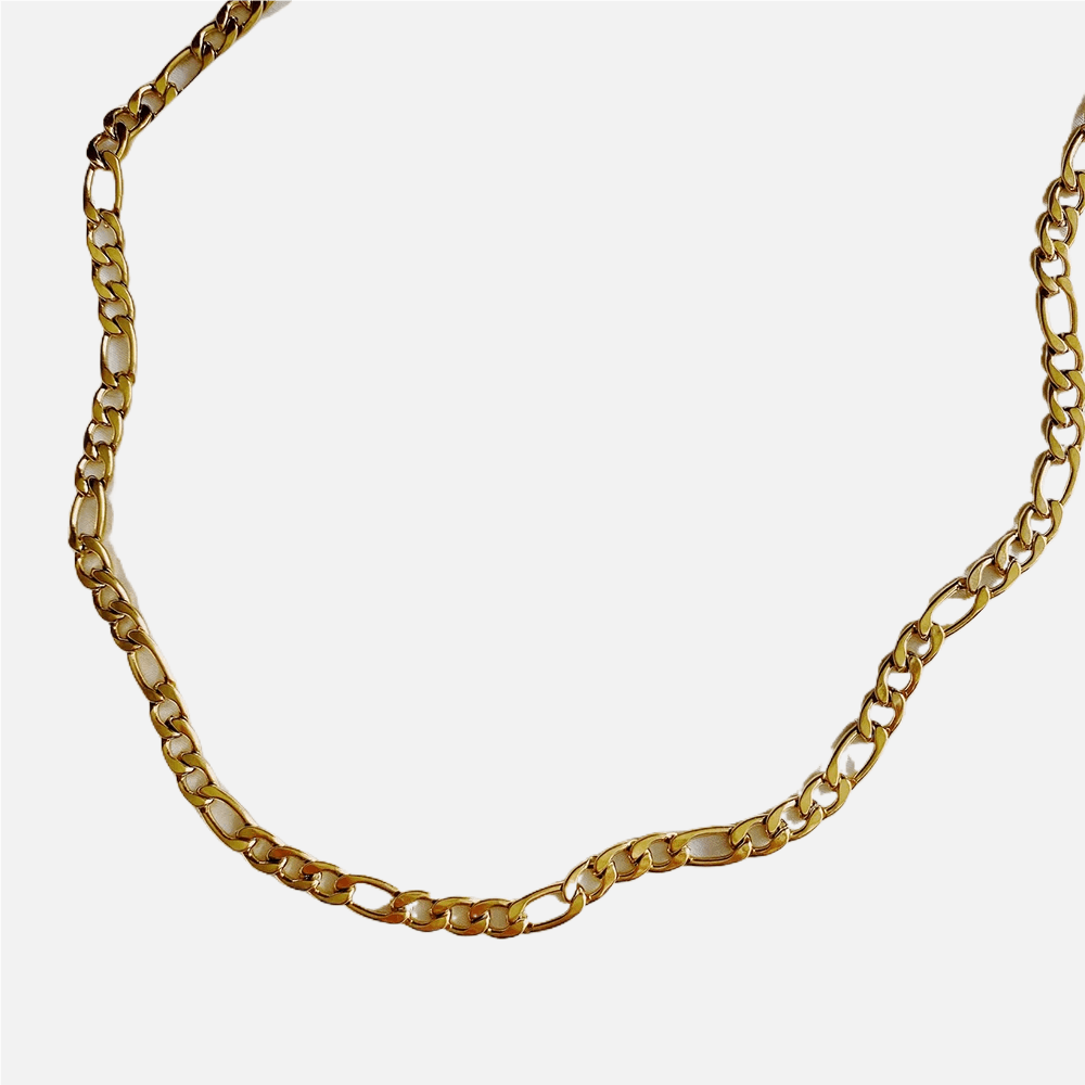 Figaro Chain Necklace (14k Gold-Plated) - Jewelled Me