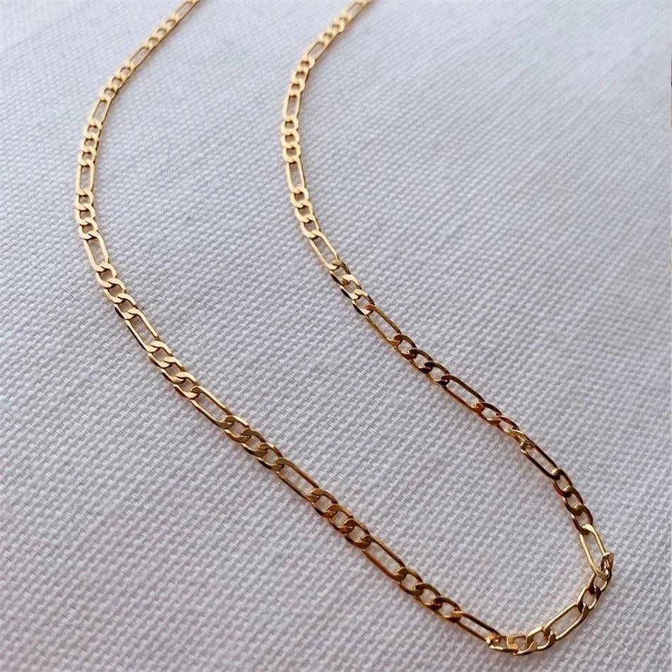 Figaro Chain Necklace (14k Gold-Plated) - Jewelled Me