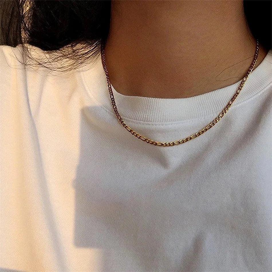Figaro Chain Necklace (14k Gold-Plated) - Jewelled Me