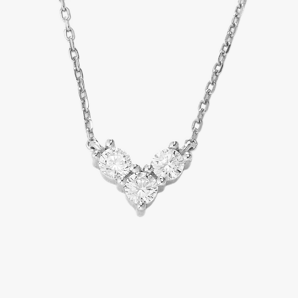 Trinity Lotus Stone Necklace - Jewelled Me