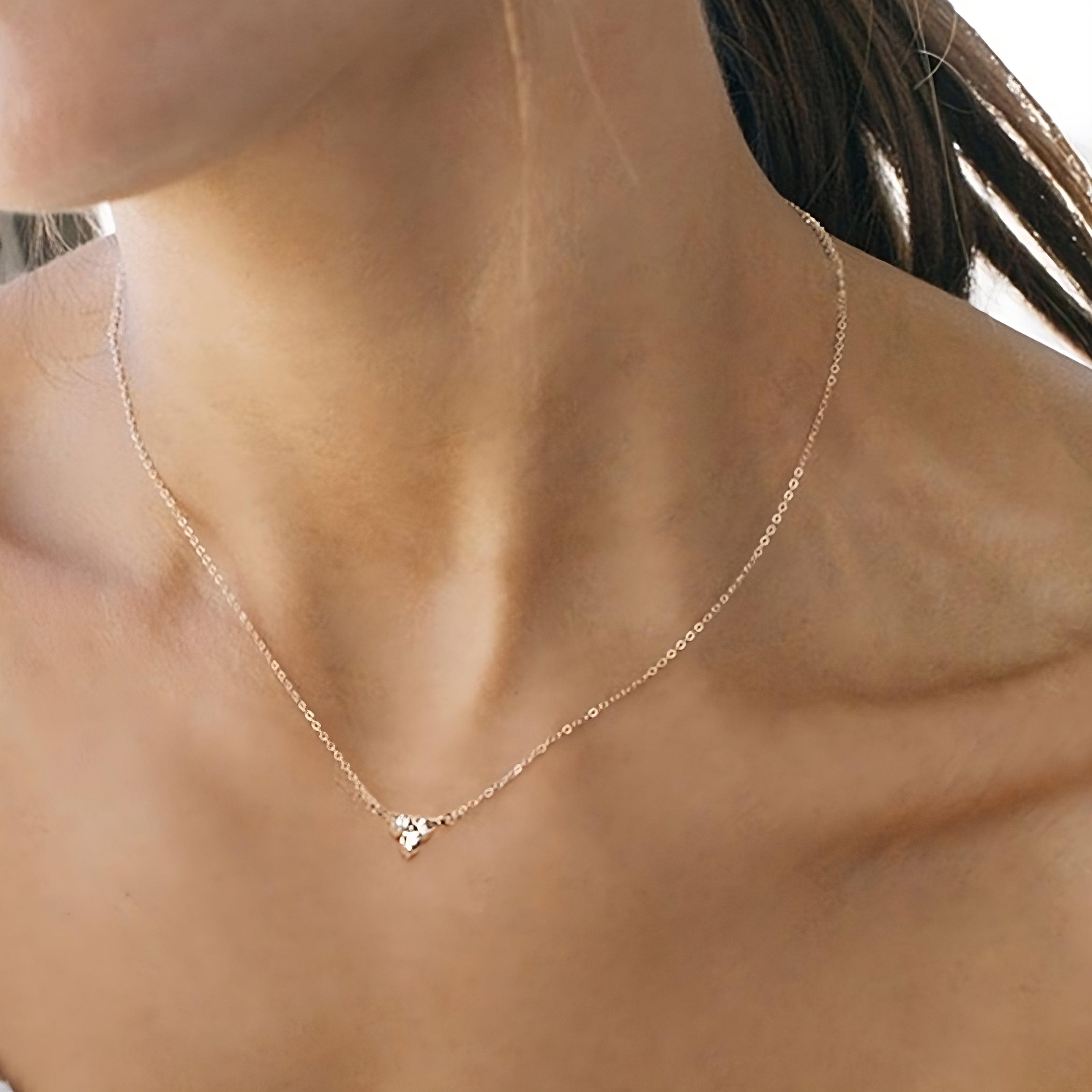 Trinity Lotus Stone Necklace - Jewelled Me